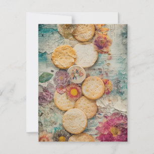 Carte Postale Crackers et fleurs