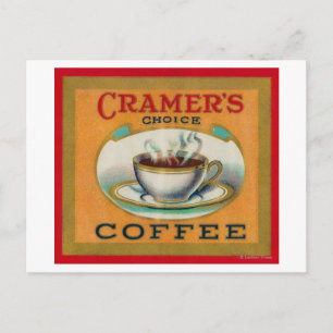 Carte Postale Cramer's Choice Coffee Étiquette