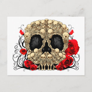 Carte Postale Crâne à sucre - Design de tatouage