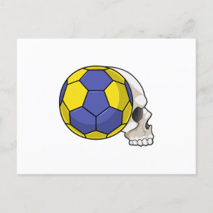 Carte Postale Crâne avec sports de handball