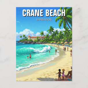 Carte Postale Crane Beach Barbados Travel