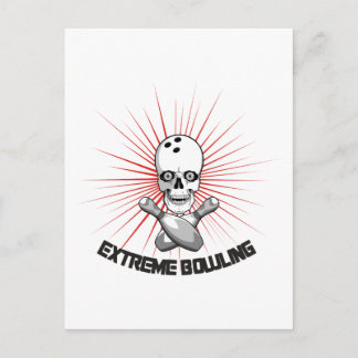 Carte Postale Crâne de Bowling extrême et cordes