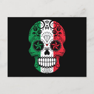 Carte Postale Crâne de sucre mexicain, crâne Cinco De Mayo