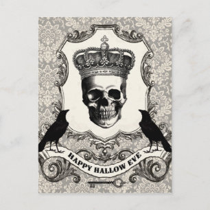 Carte Postale Crâne d'Halloween Vintage moderne