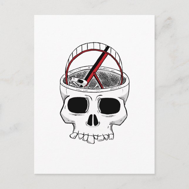 Carte Postale Crâne d'idiot (Devant)