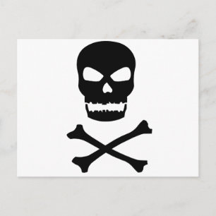 Carte Postale Crâne et os croisés
