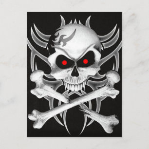 Carte Postale Crâne et os croisés de la mort