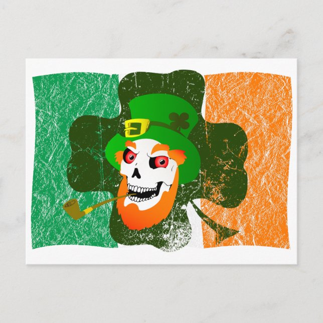 Carte Postale Crâne Leprechaun (Devant)