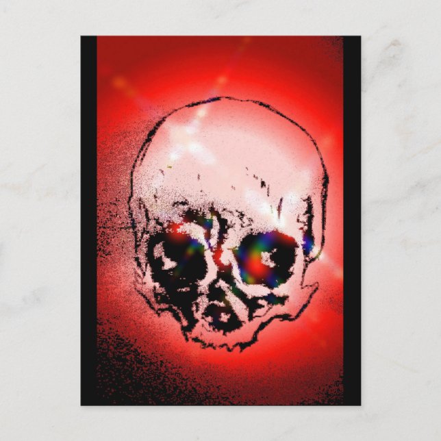 Carte Postale Crâne rouge (Devant)