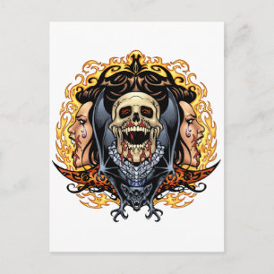 Carte Postale Crânes, vampires et chauves-souris personnalisable