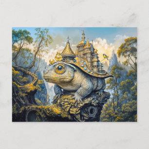 Carte Postale Crapaud de château steampunk