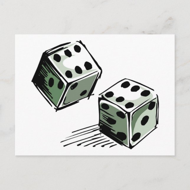 Carte Postale Craps Dice High Roller Jeu (Devant)