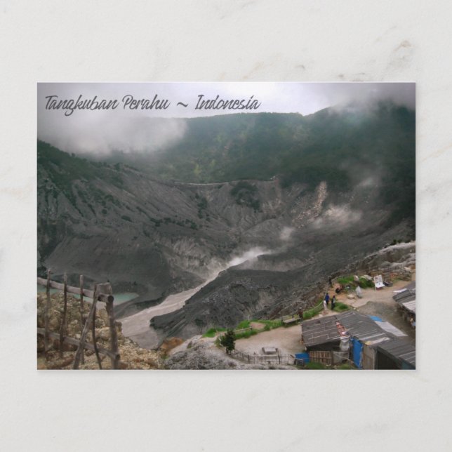 Carte Postale Cratère de volcan Indonésie (Devant)