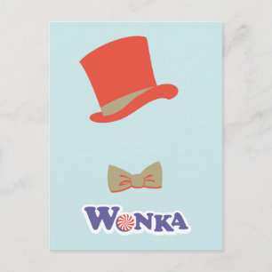 Carte Postale Cravate Wonka Top Hat & Bow