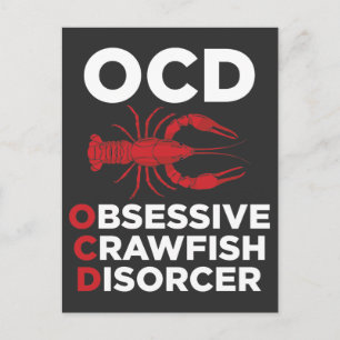 Carte Postale Crawfish OCD Obsessionnel Crawfish Disorder Nourri