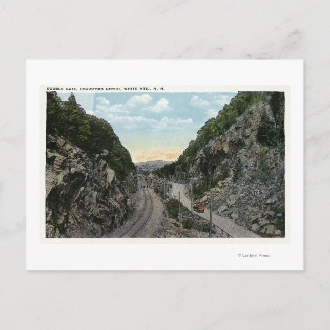 Carte Postale Crawford Notch Vue de la porte double (Devant)