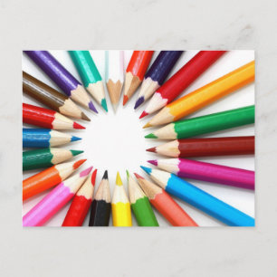 Carte postale crayon coloré