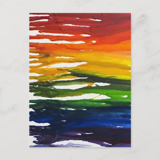 Carte Postale Crayon fondu sur toile