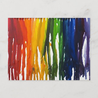 Carte Postale Crayon fondu sur toile