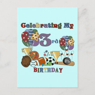 Carte Postale Crazy For Sports 3e Anniversaire Tshirts et cadeau