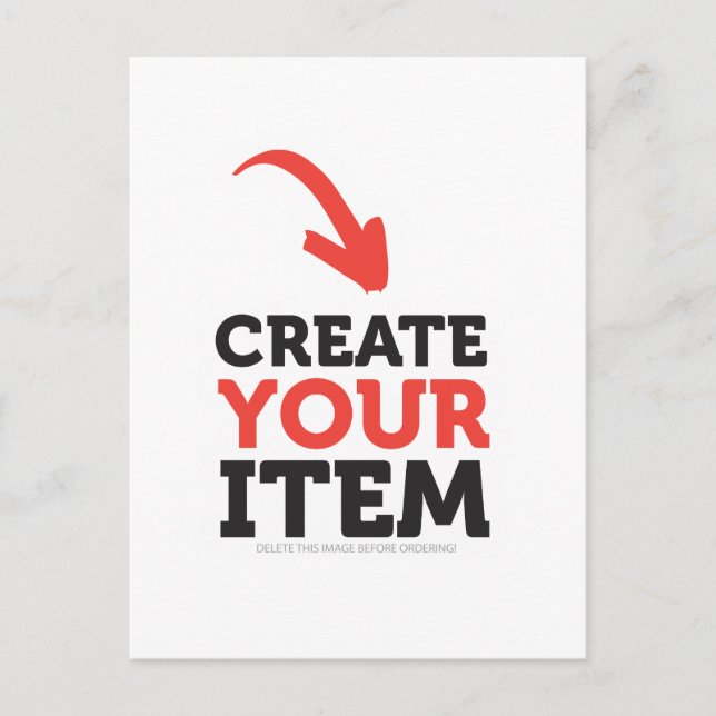 Carte Postale CREATE-YOUR-OWN do-it-yourself Personnaliser téléc (Devant)