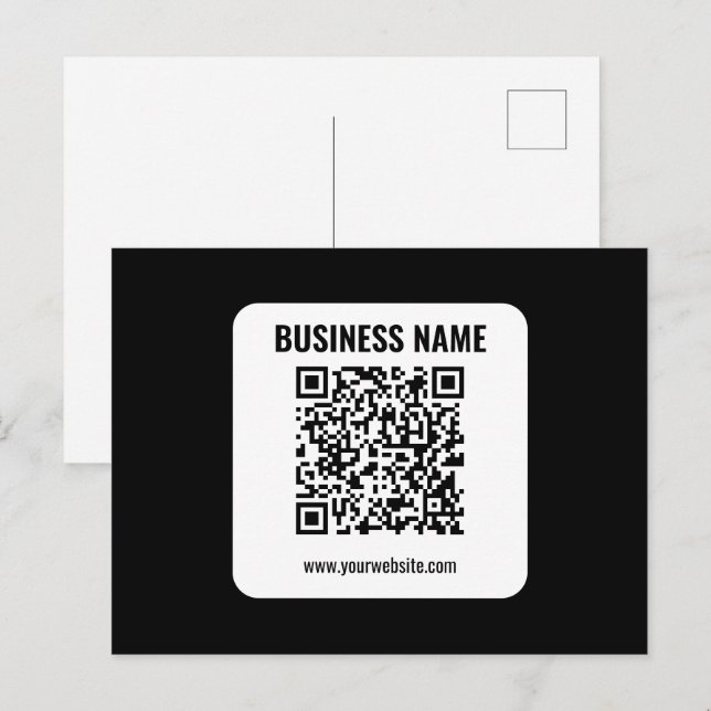 Carte Postale Create Your Own QR Code | Transperant (Devant / Derrière)