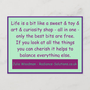 Carte postale créative 11 Chérissez le plus libre 