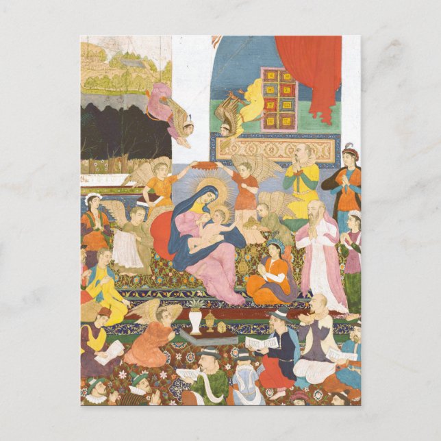 Carte Postale Crèche à l'indienne (Devant)