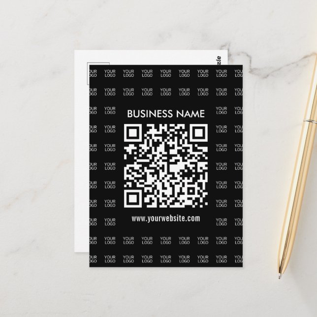 Carte Postale Créer instantanément du code QR scannable et du Mo (Devant/Arrière en situation)