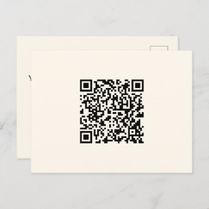 Carte Postale Créer instantanément un code QR   Modifiable blanc