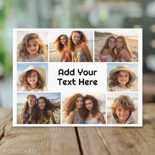 Carte Postale Créer un collage de photos personnalisé avec 8 pho