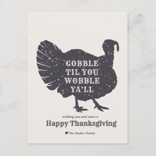Carte Postale Créer Un Slogan Personnalisé Turquie Thanksgiving