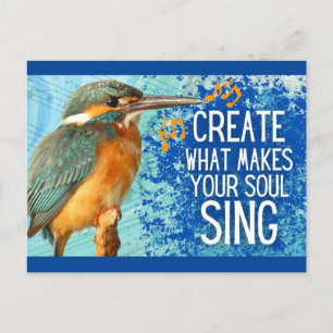 Carte Postale Créez ce qui fait chanter votre âme Positivité