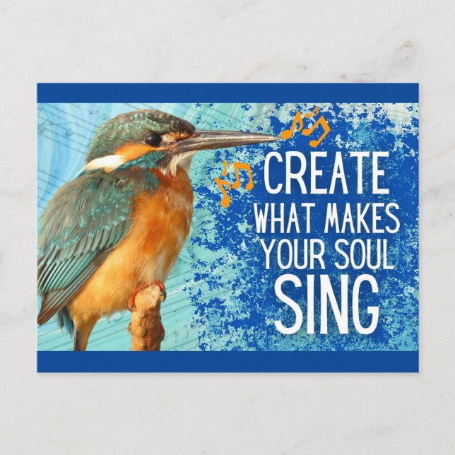 Carte Postale Créez ce qui fait chanter votre âme Positivité (Devant)