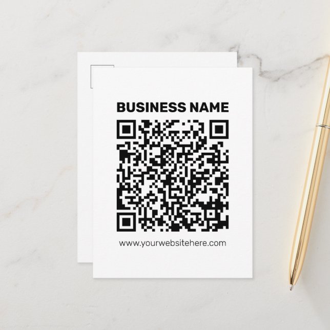 Carte Postale Créez instantanément un code QR pour n'importe que (Devant/Arrière en situation)