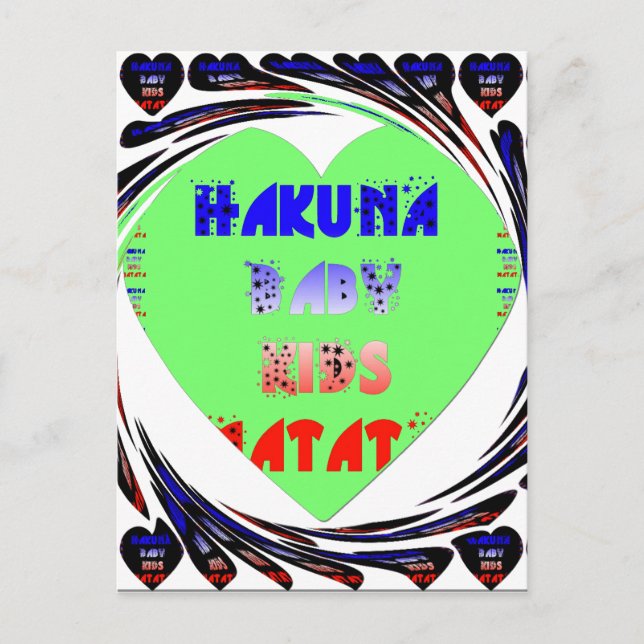 Carte Postale Créez vos propres coeurs lumineux conception bébé  (Devant)