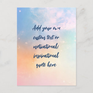 Carte Postale Créez Votre Propre Citation Motivationnelle Pastel