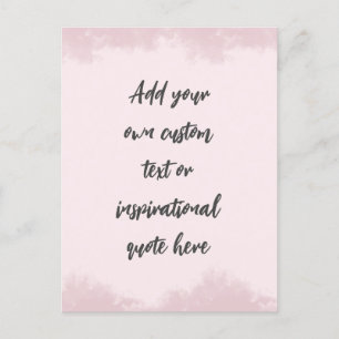Carte Postale Créez Votre Propre Citation Motivationnelle Pastel