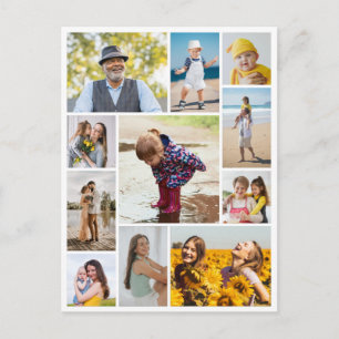 Carte Postale Créez votre propre collage de 11 photos