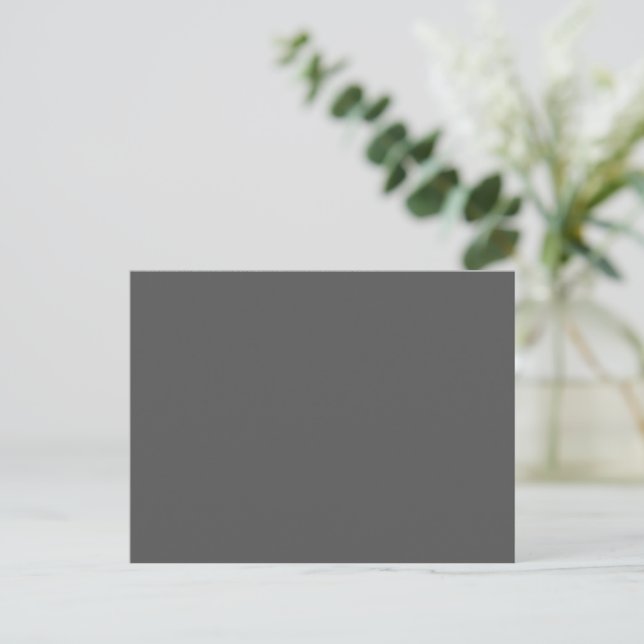 Carte Postale Créez votre propre design personnalisé gris foncé (Debout devant)