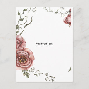 Carte Postale Créez votre propre floral 