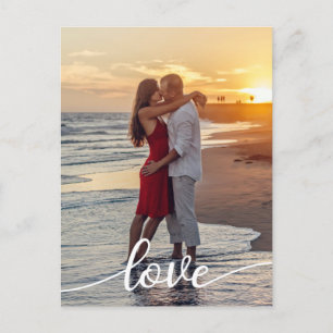 Carte Postale Créez Votre Propre Photo de Couple Romantique Scén