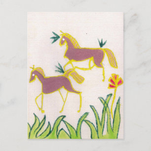 Carte Postale Créez votre propre Unicorne Flora Power Cute Aesth