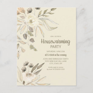 Carte Postale Crème de la fête de réchauffement ménager Aquarell
