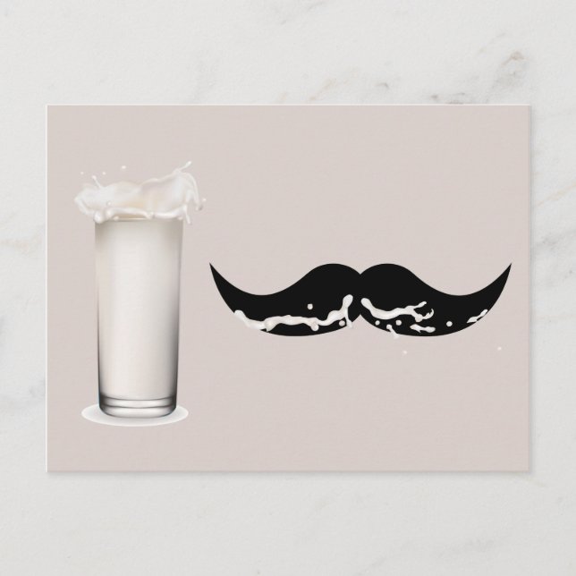 Carte Postale Crème de moustache de lait (Devant)
