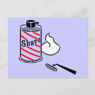Carte Postale Crème de rasage et razor