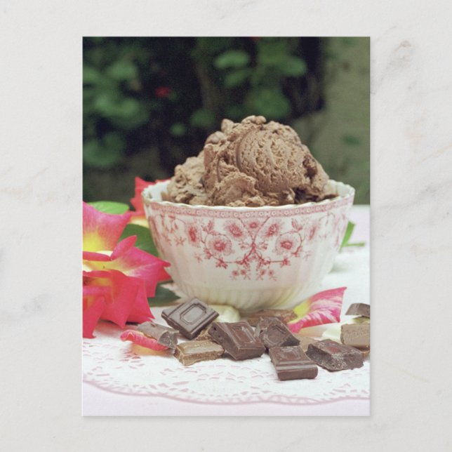 Carte Postale Crème glacée au chocolat (Devant)