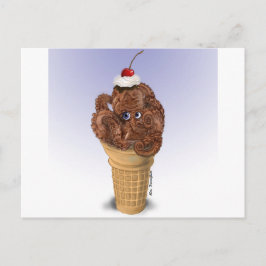 Carte Postale Crème glacée de poulpe de chocolat