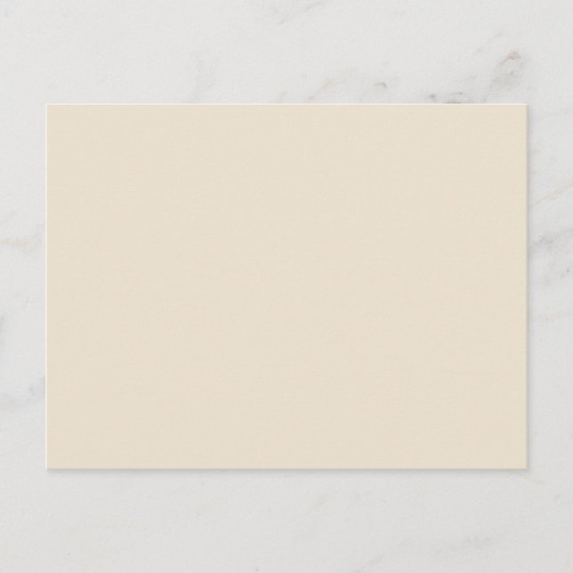 Carte Postale Crème ivoire Blanc Tan Solid Trend Arrière - plan  (Devant)