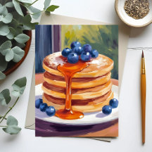 Crêpes aux myrtilles | Peinture à l'huile